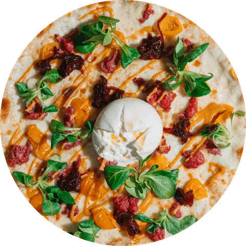 Pizza Battuta vista dall'alto