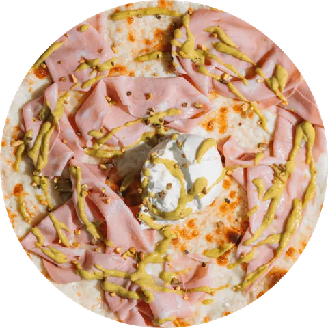 Pizza Mortazza vista dall'alto