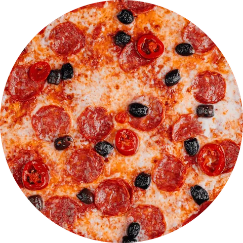 Pizza Piccante vista dall'alto
